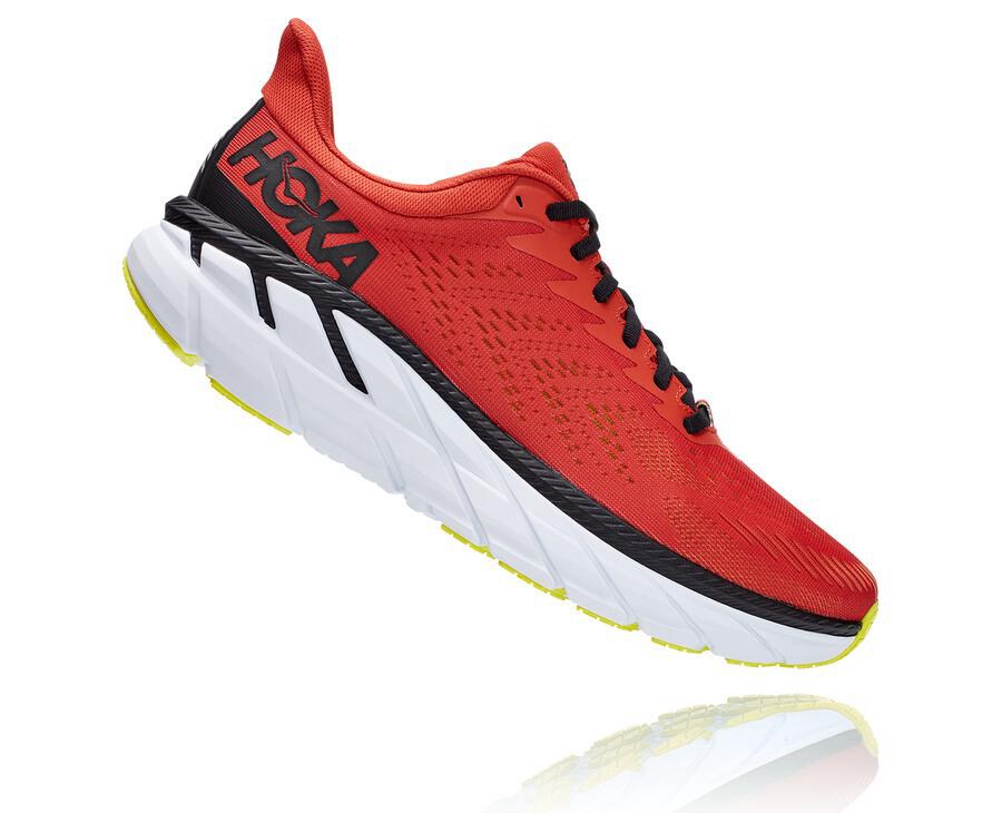 Tenis Hoka One One Hombre Rojos - Clifton 7 - KEQZ63289